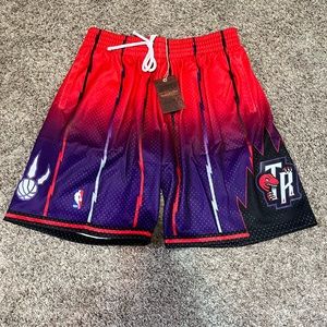 Toronto Raptors Mitchell & Ness Red/Purple 1998/99 Hardwood Classic Shorts